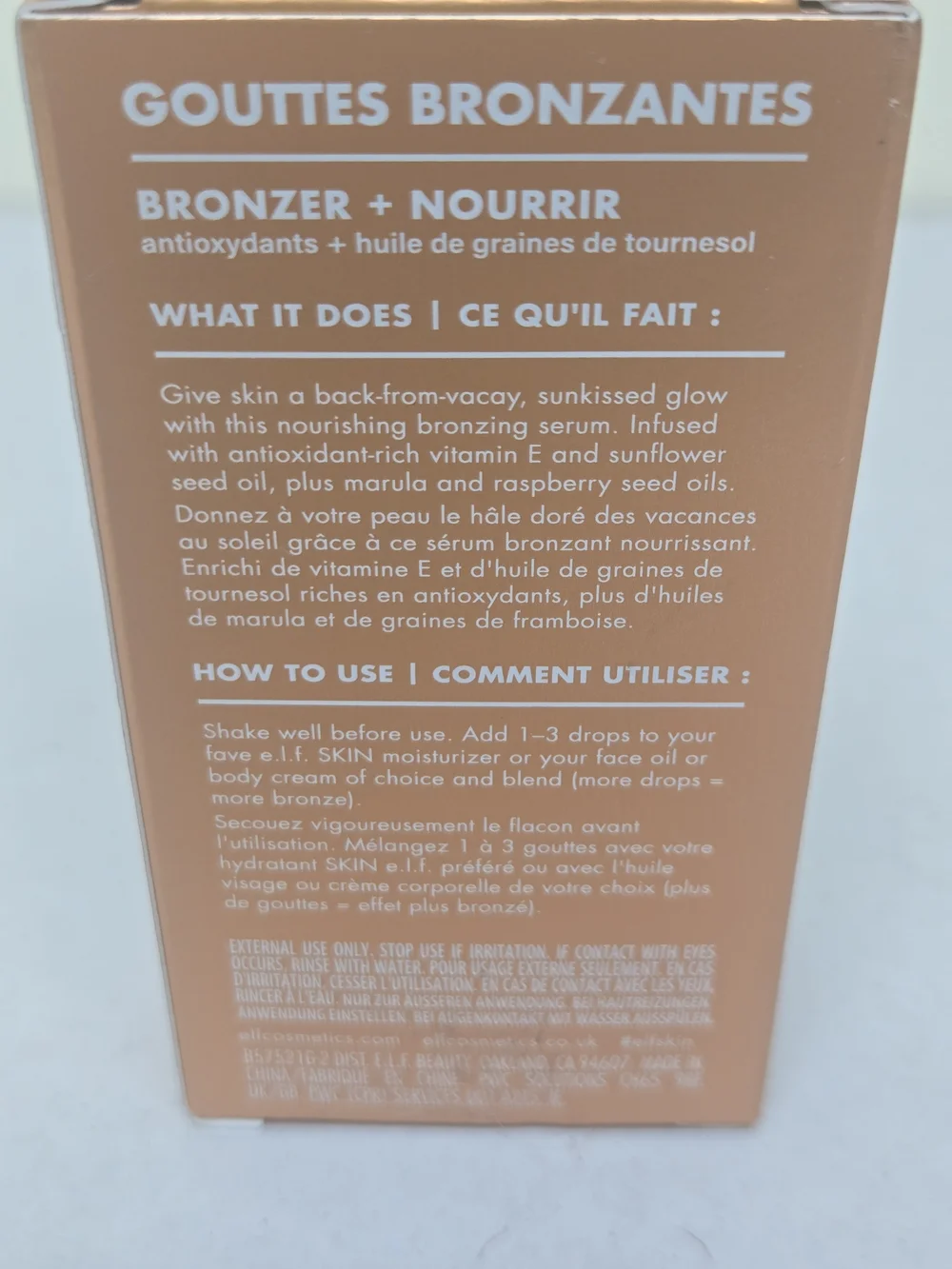 e.l.f. Skin Bronzing Drops in Pure Gold - Gold